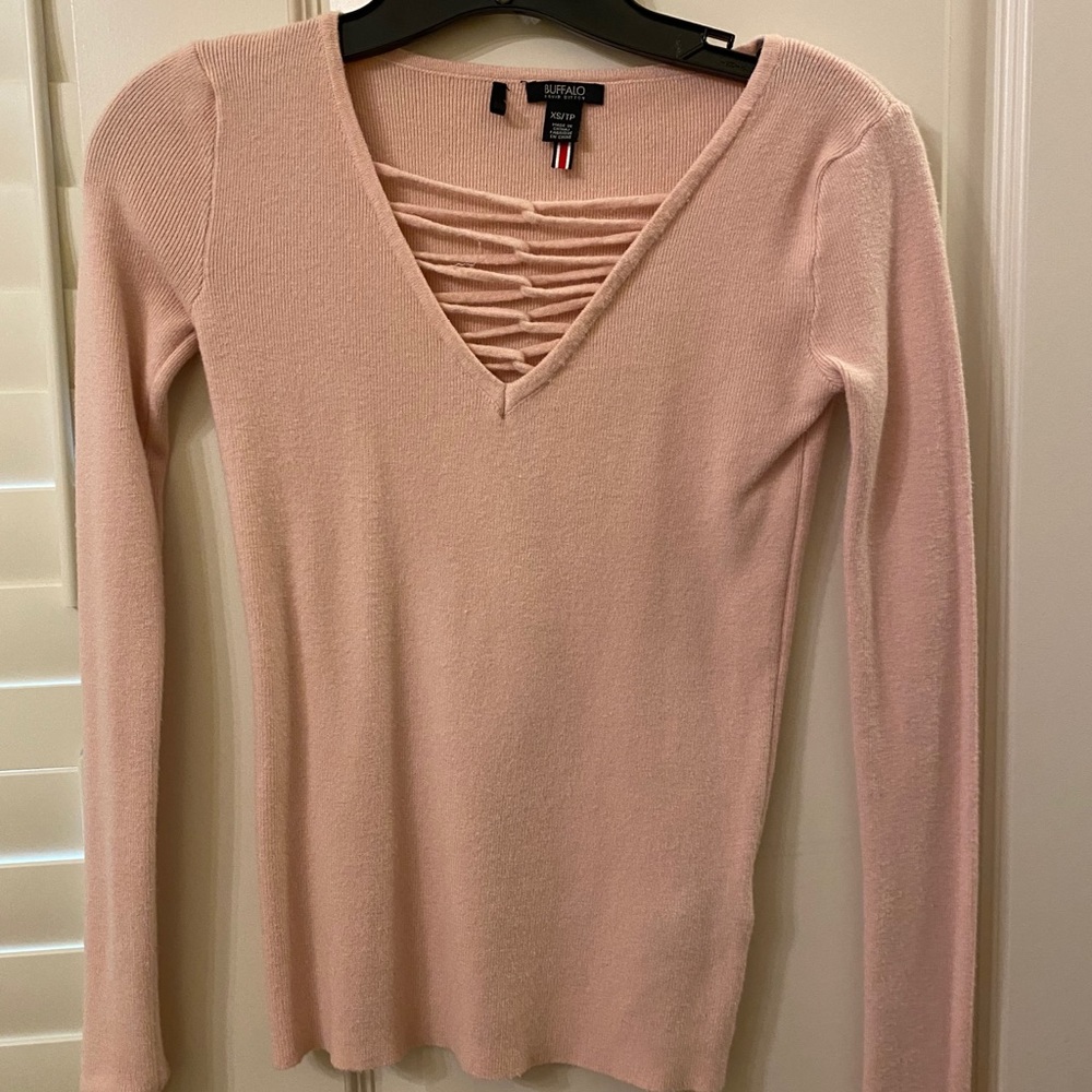 Blush V-Neck Sweater